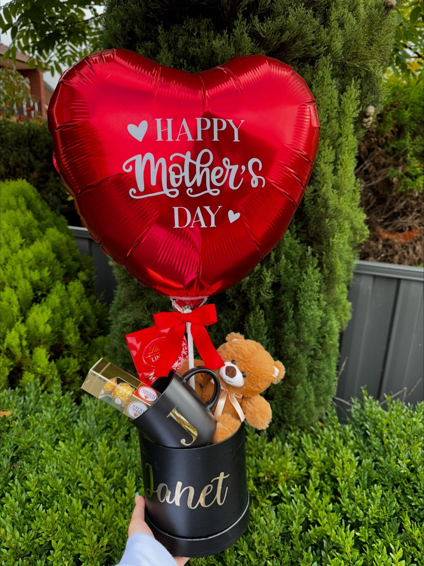Teddy and Goodies Heart Balloon Bundle