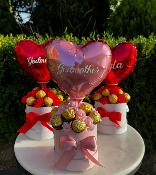Heart Balloon Forrero and Flower Box