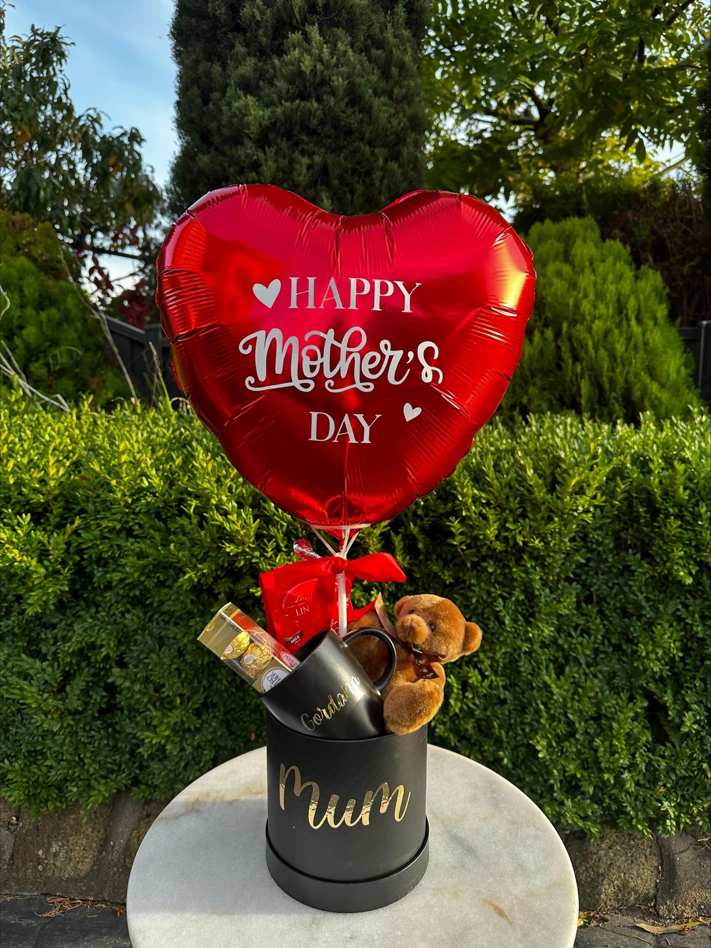Teddy and Goodies Heart Balloon Bundle
