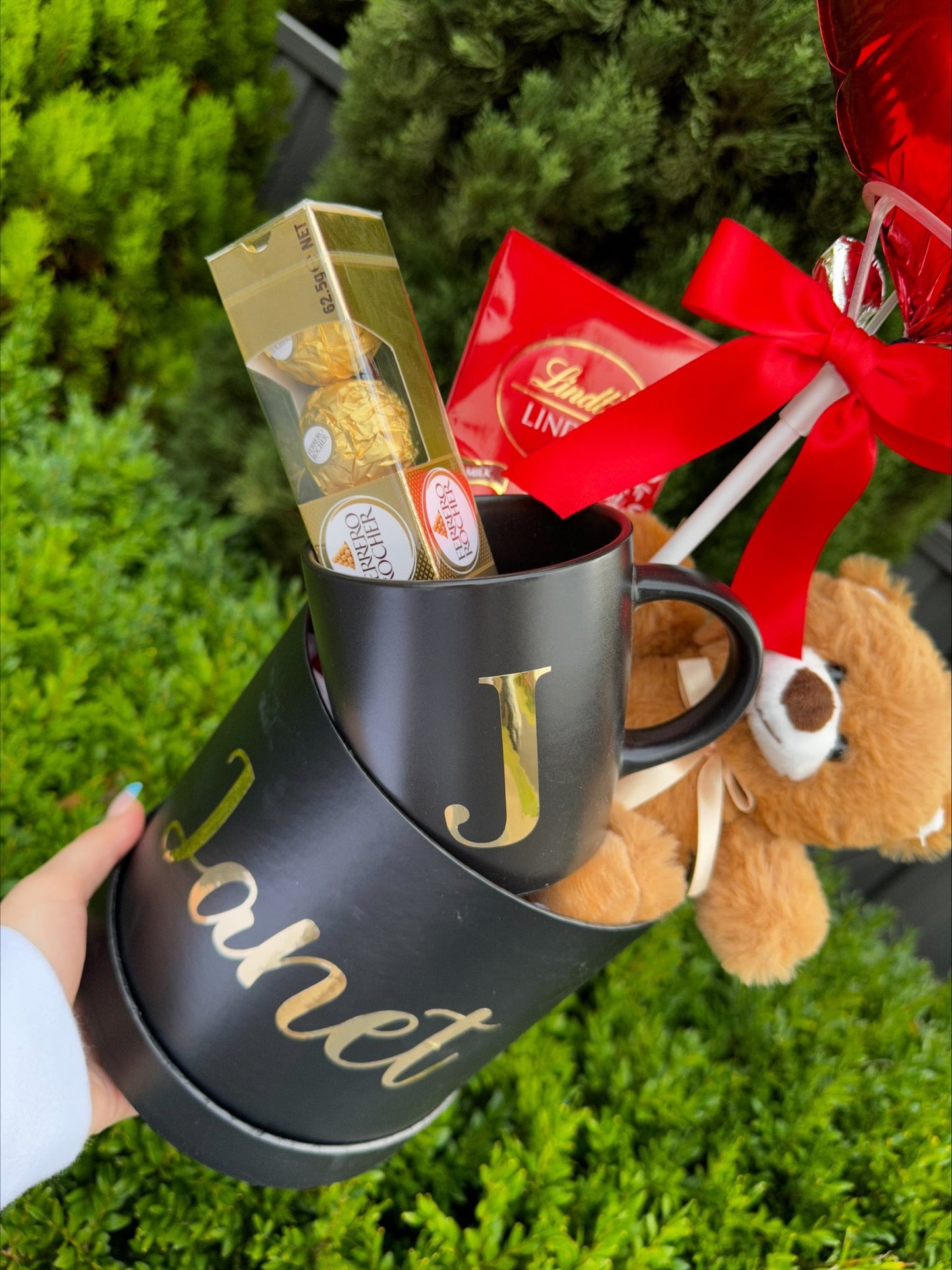 Teddy and Goodies Heart Balloon Bundle