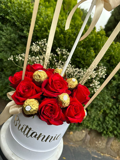 Fresh Roses with Forrero Balloon Bundle