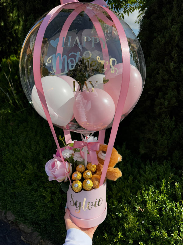 Artificial Flowers, Teddy and Forrero Balloon Bundle
