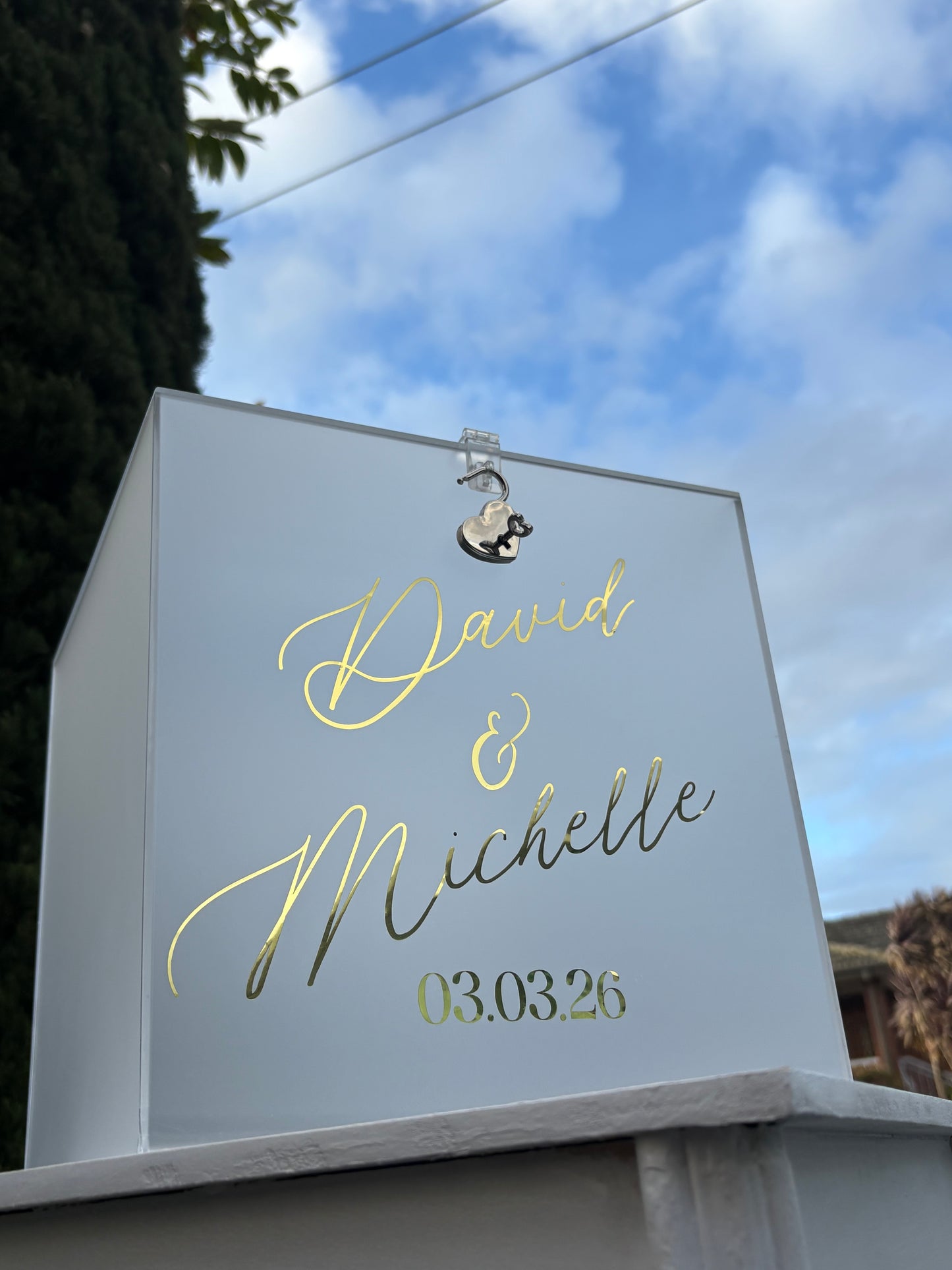 Custom Frosted Acrylic Wishing Well Hire