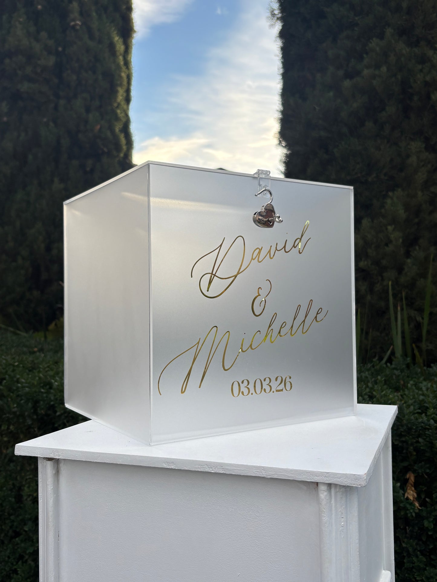 Custom Frosted Acrylic Wishing Well Hire