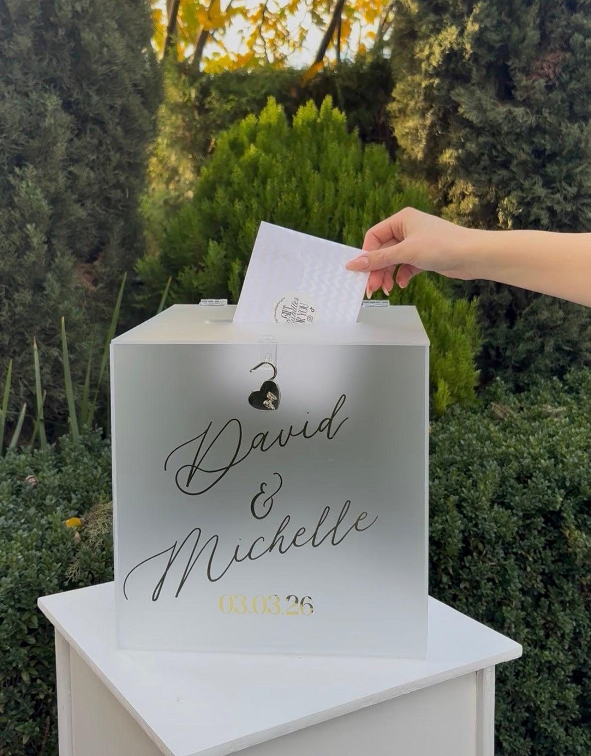 Custom Frosted Acrylic Wishing Well Hire