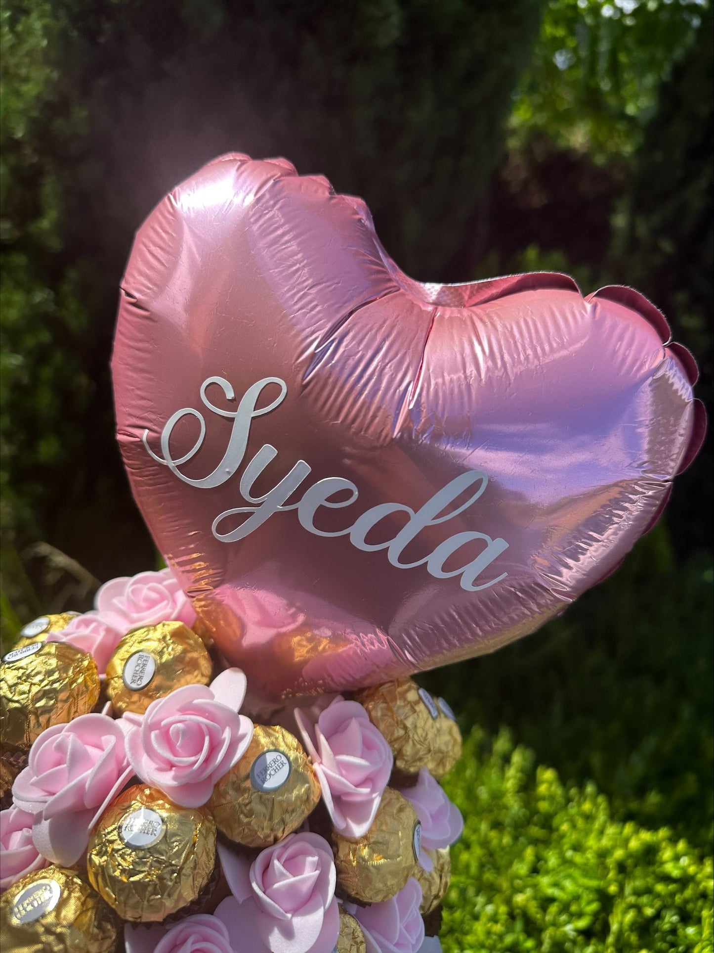 Heart Balloon Forrero and Flower Box