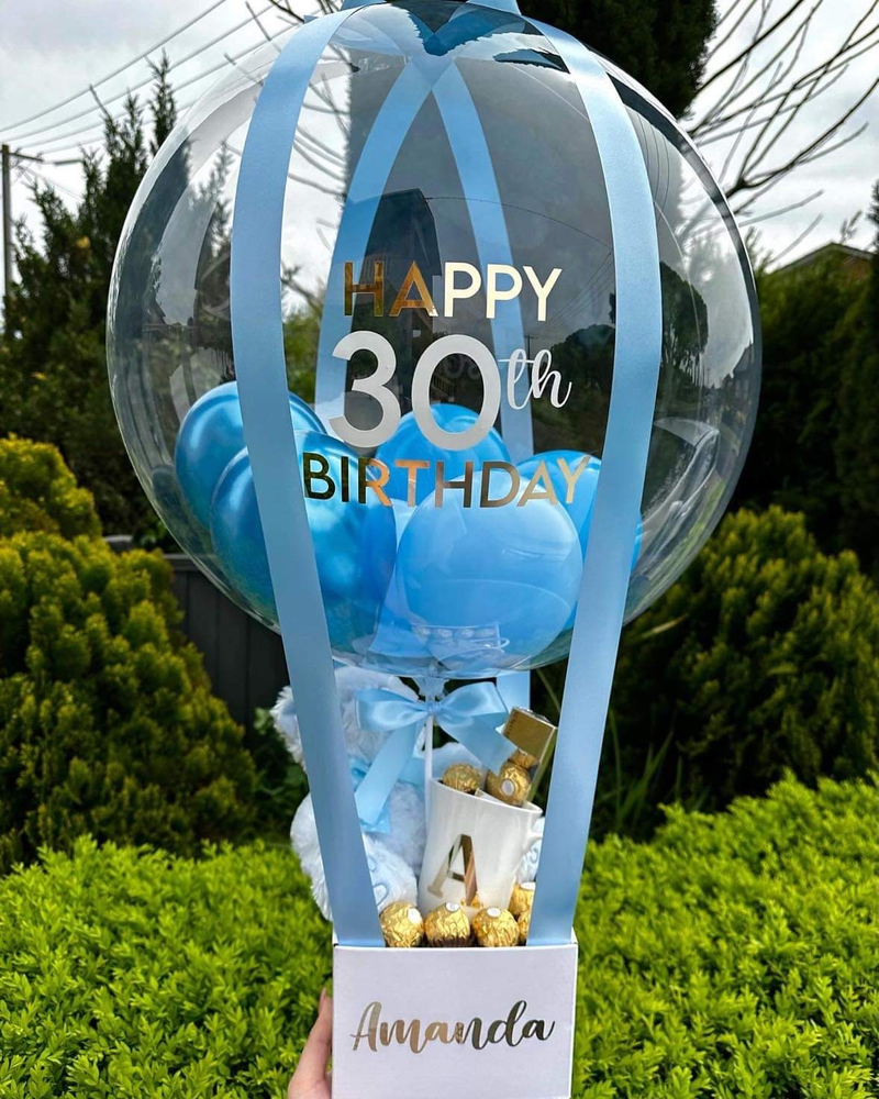 Custom Mug, Teddy and Choc Balloon Bundle