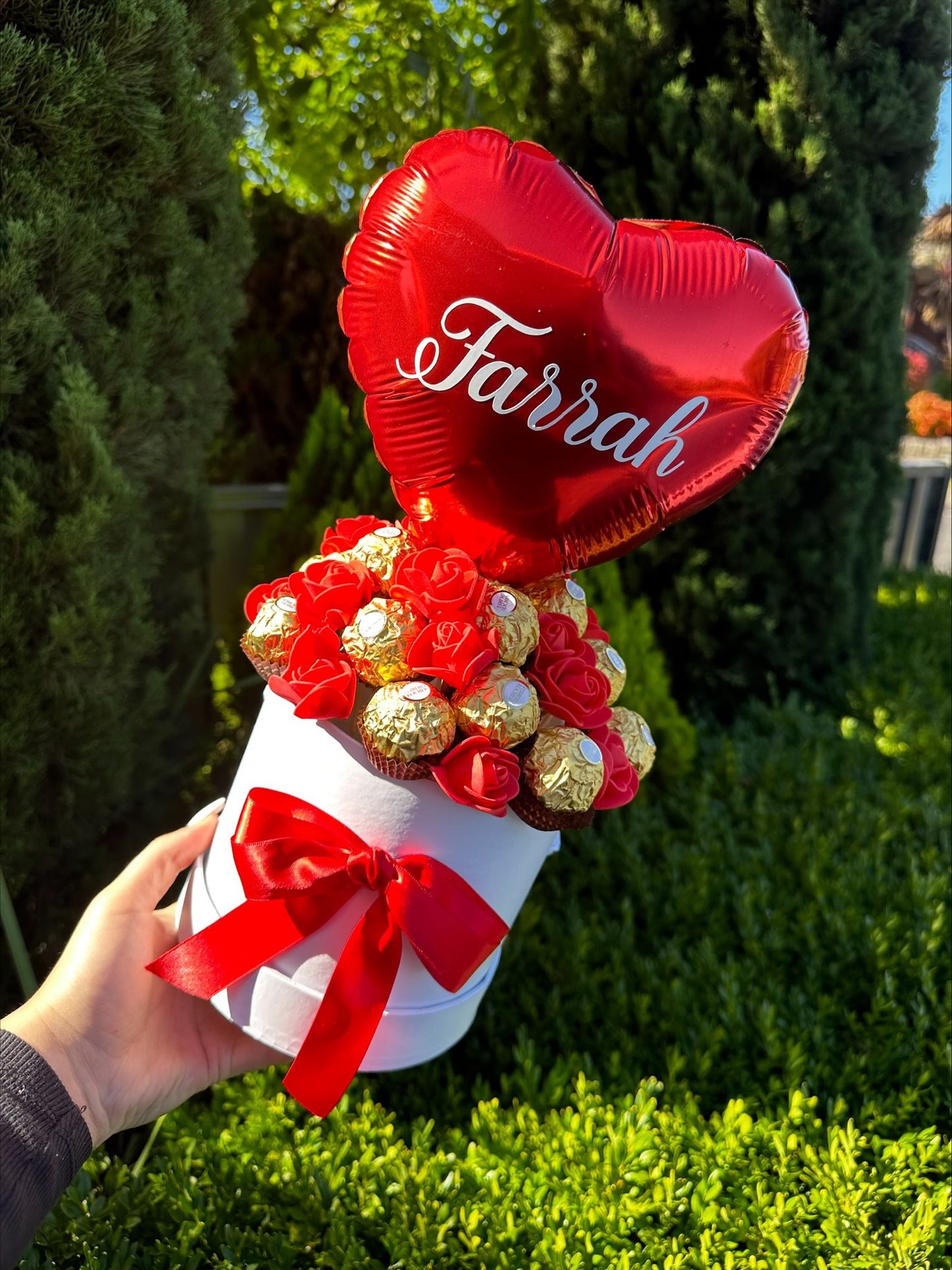 Heart Balloon Forrero and Flower Box