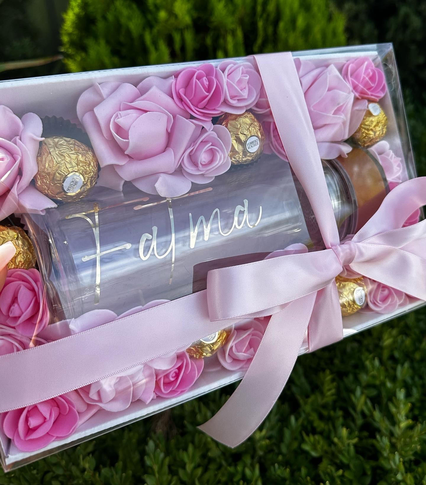 Custom Bottle in Forrero and Flower Box