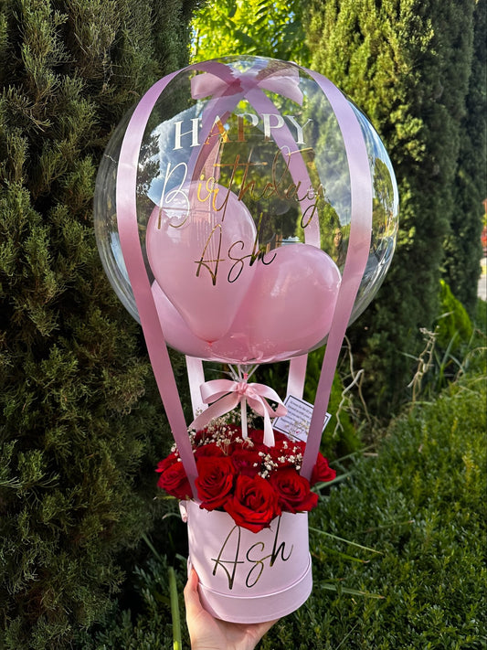 Fresh Roses with Forrero Balloon Bundle