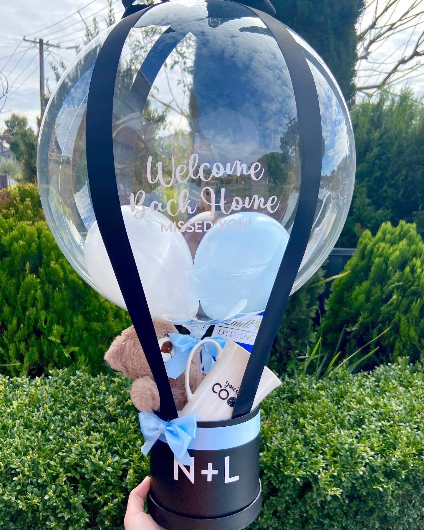 Custom Mug, Teddy and Choc Balloon Bundle